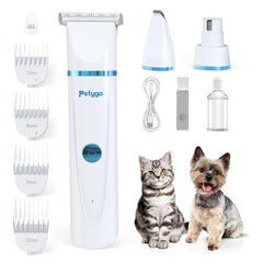 PETYGO 3-in-1 clipper heads for calm fur trimming