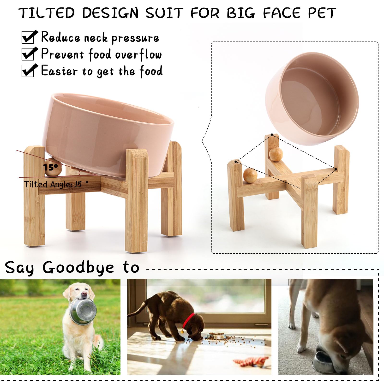 Petygooing cat and small dog bowl fits compact spaces and decor
