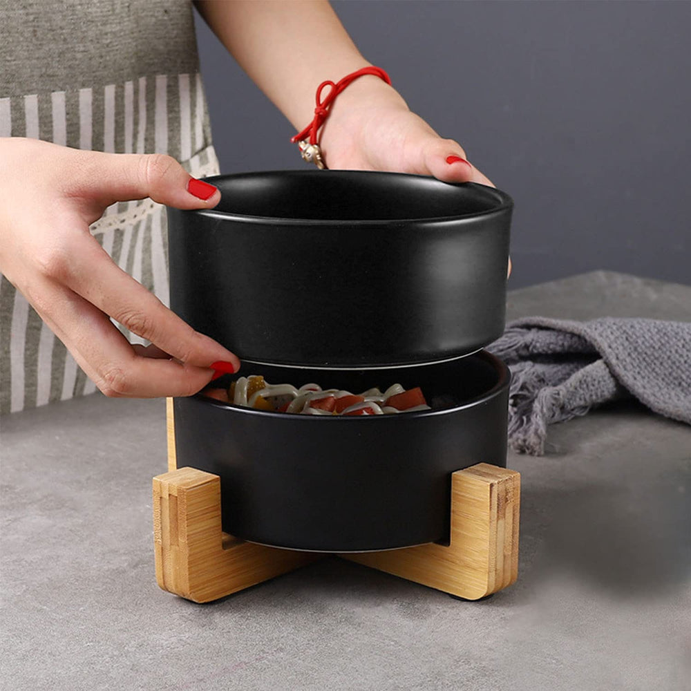 Petygooing black ceramic bowls add modern style to your pet's dining
