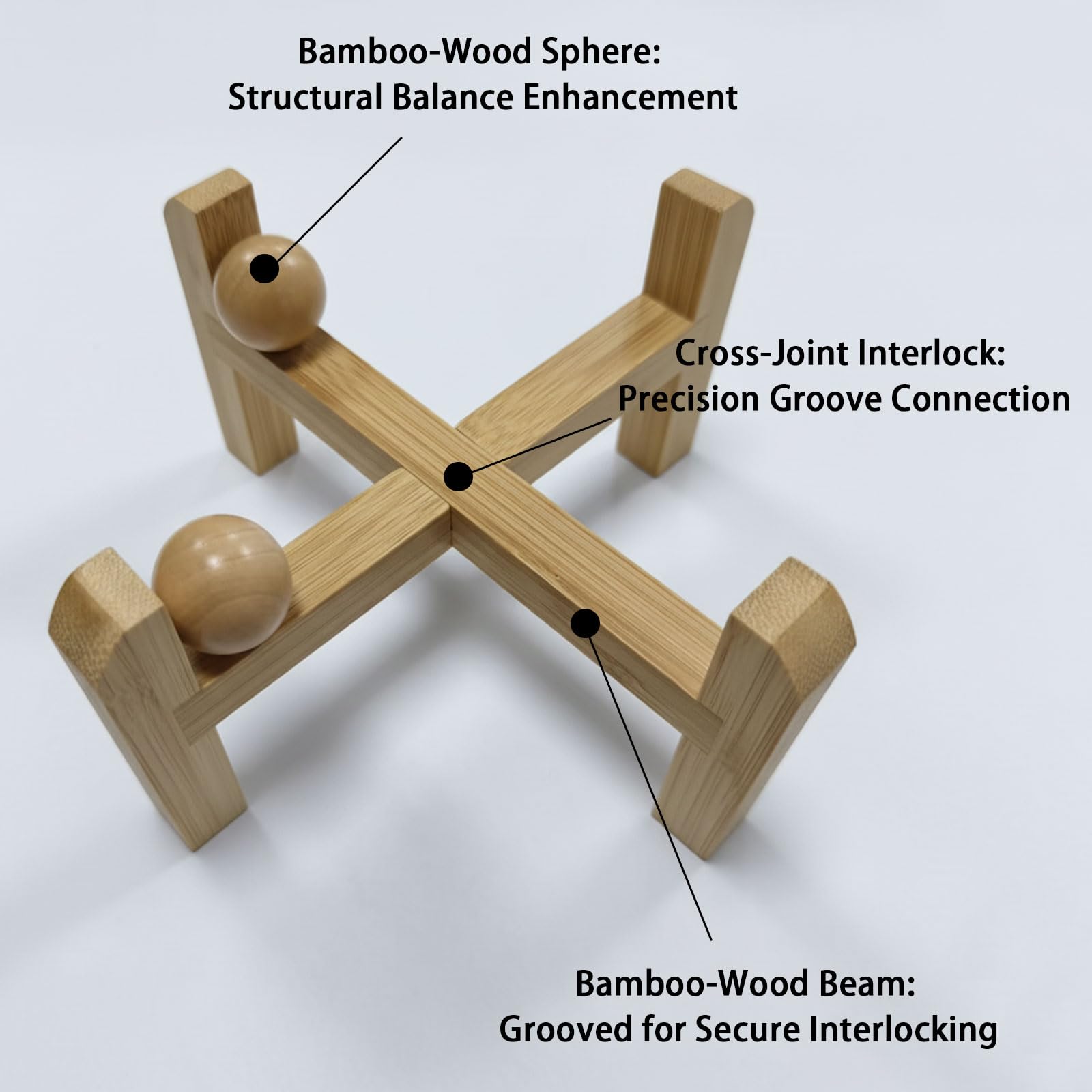 Petygooing raised bowl on a wood stand provides a non-slip base for meals.