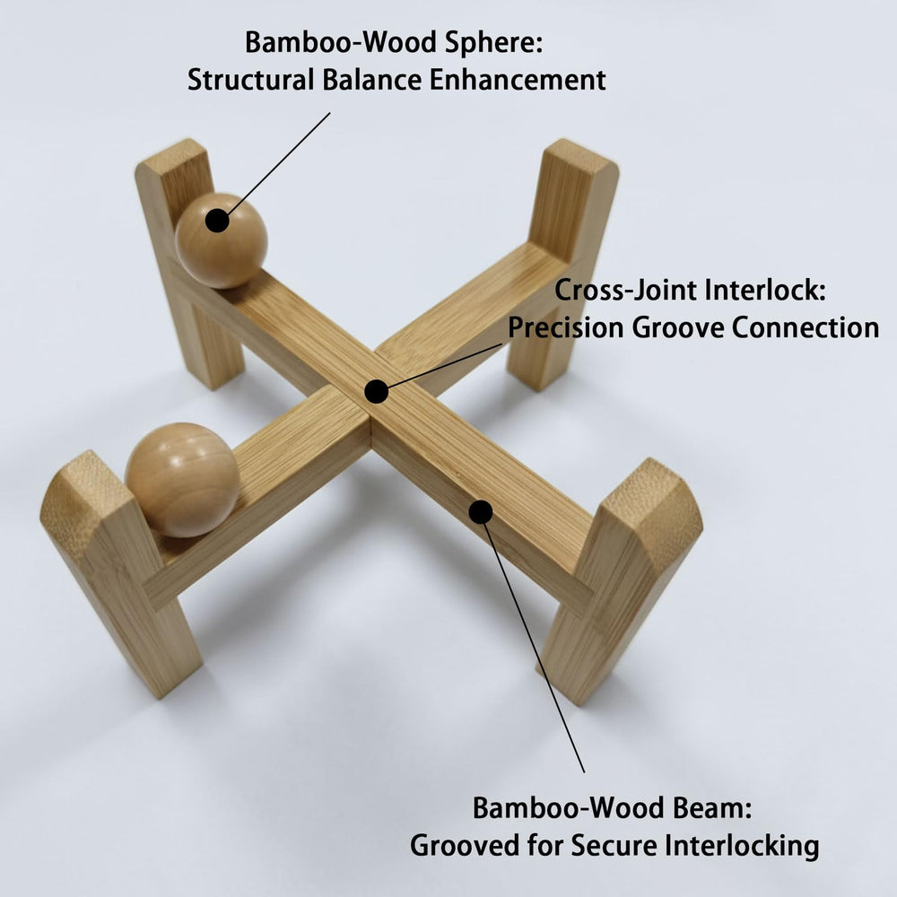 Petygooing raised bowl on a wood stand provides a non-slip base for meals.