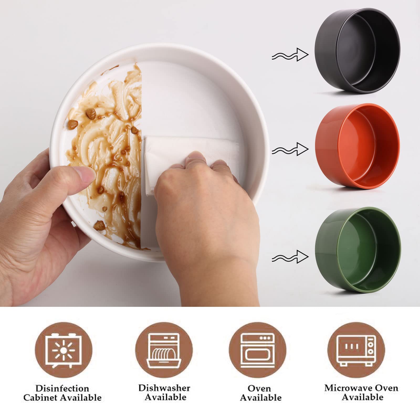 Petygooing two removable ceramic dishes keep food and water organized.
