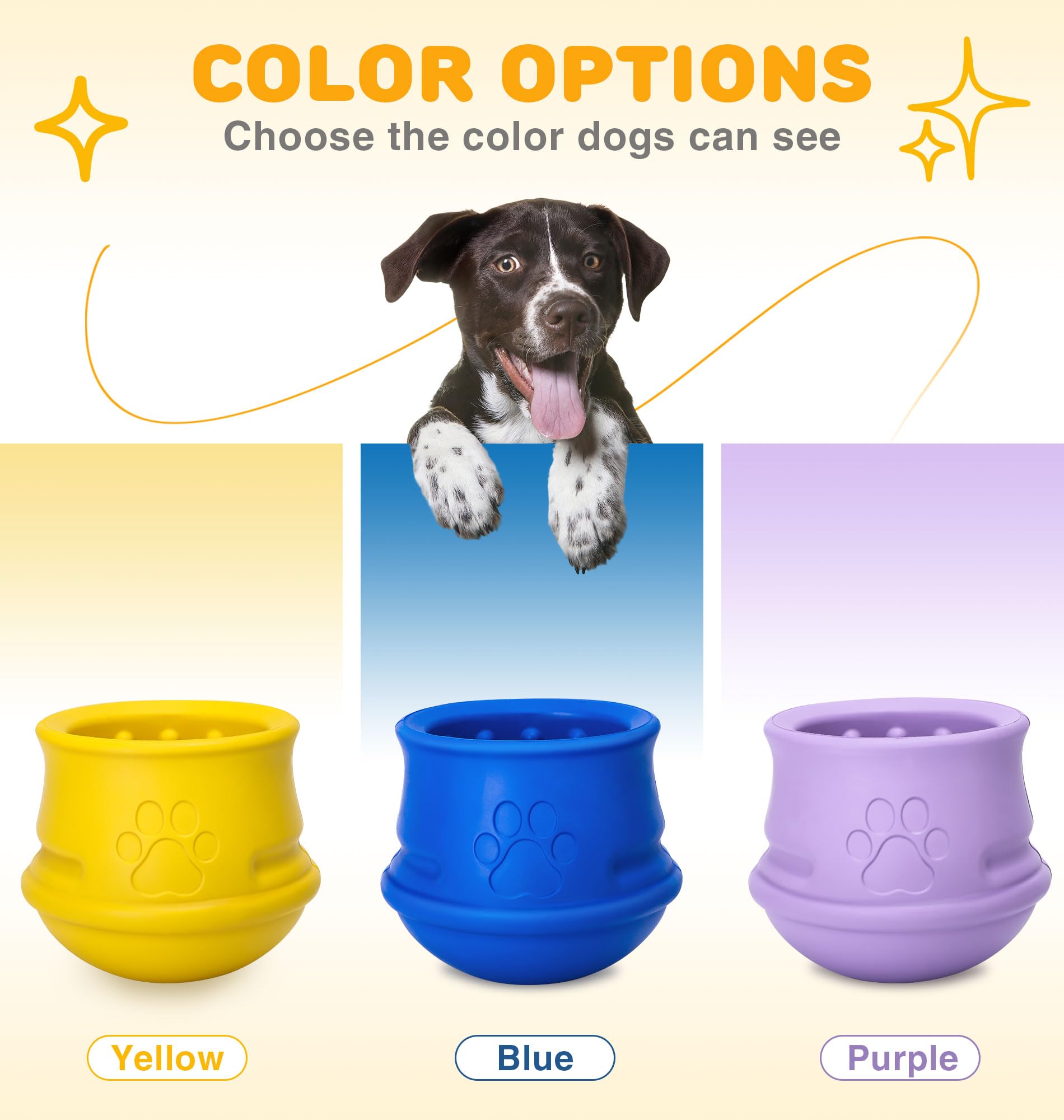PetZee bright colors improve visibility and locating the toy during play