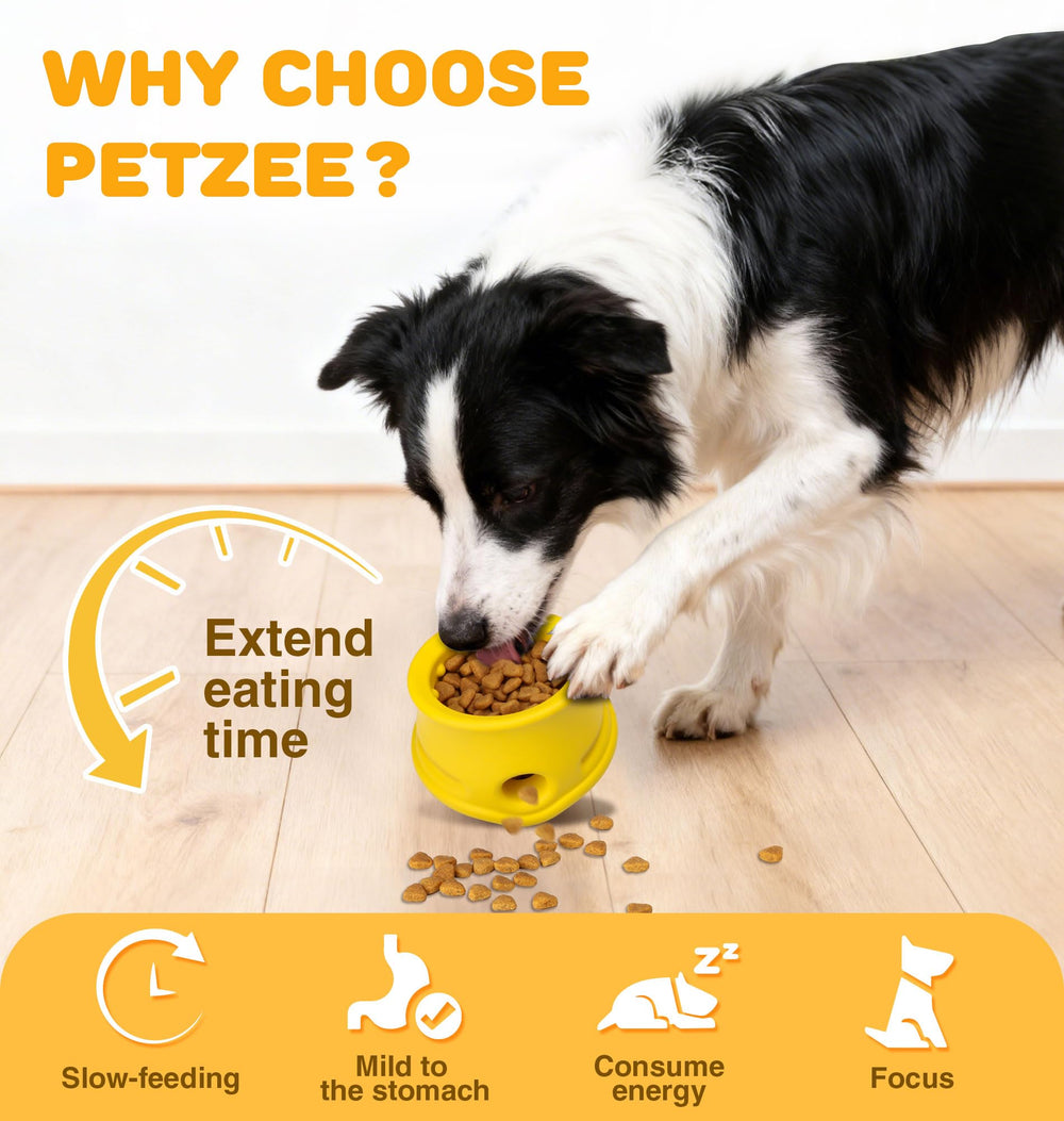 PetZee oval-opening toy for treats and tongue exploration