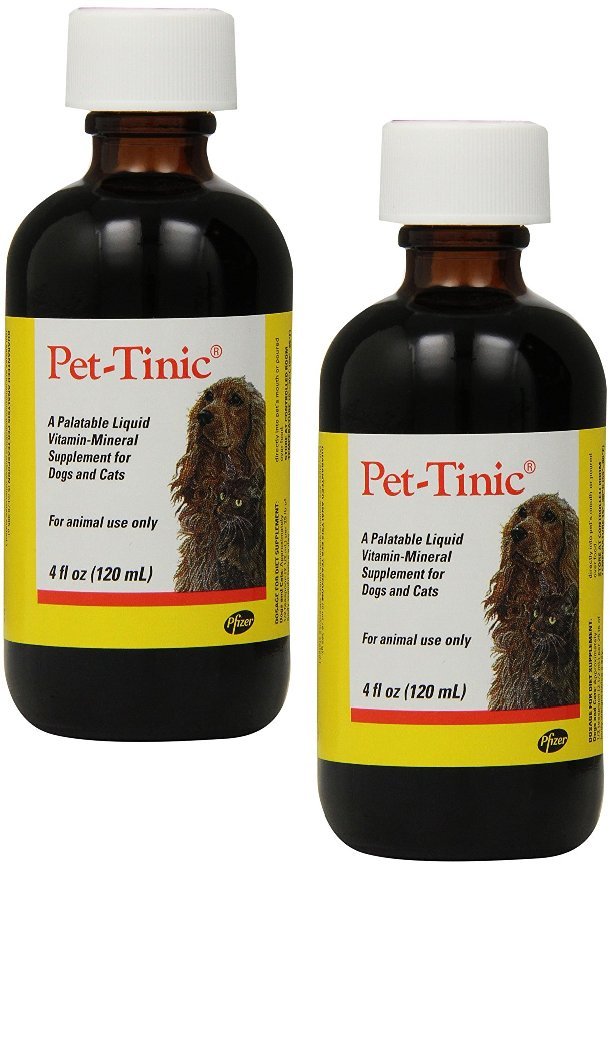 Pfizer Animal Pet Tinic 4oz bottle front showing nutrient blend
