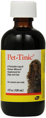 Pfizer Animal Pet Tinic 4oz bottle side with ingredients label