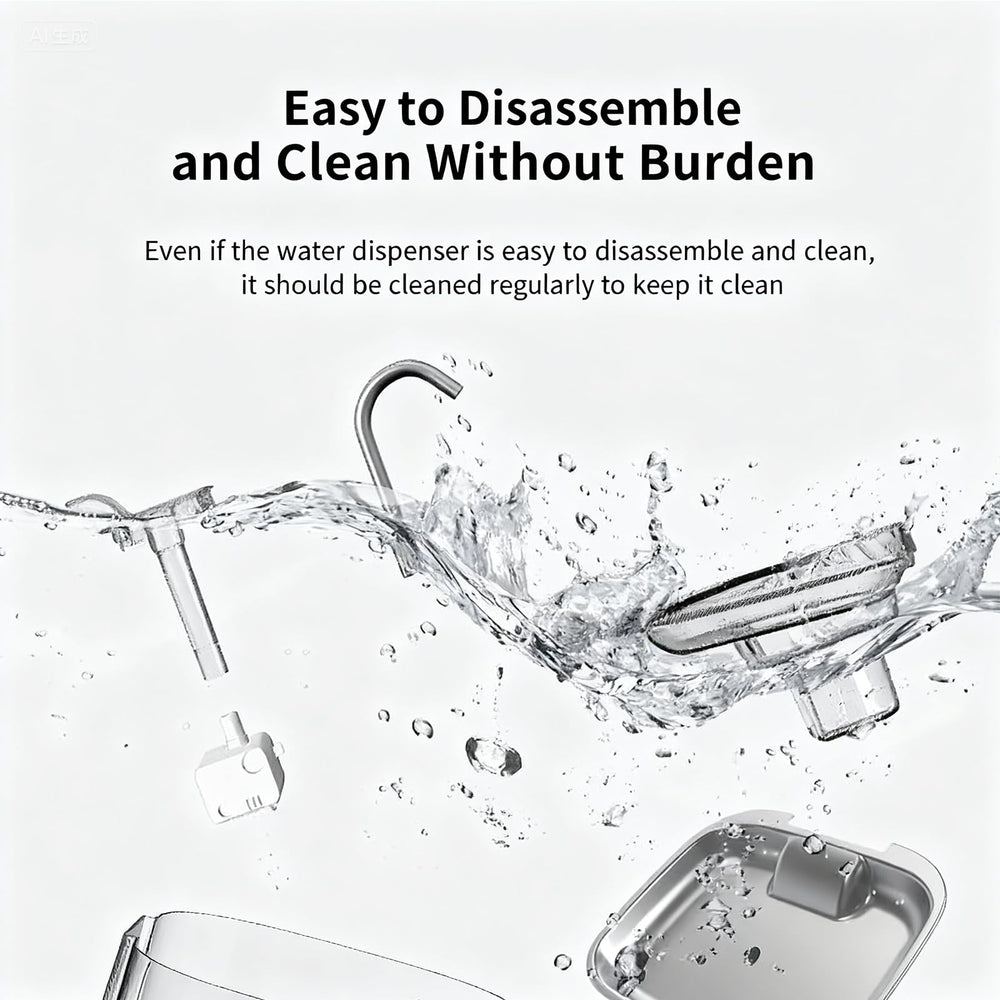 PGID cat water fountain easy-clean design for quick maintenance
