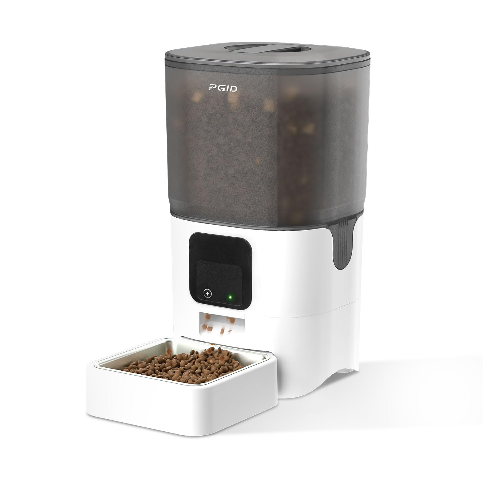 PGID feeder front view with camera for remote pet monitoring
