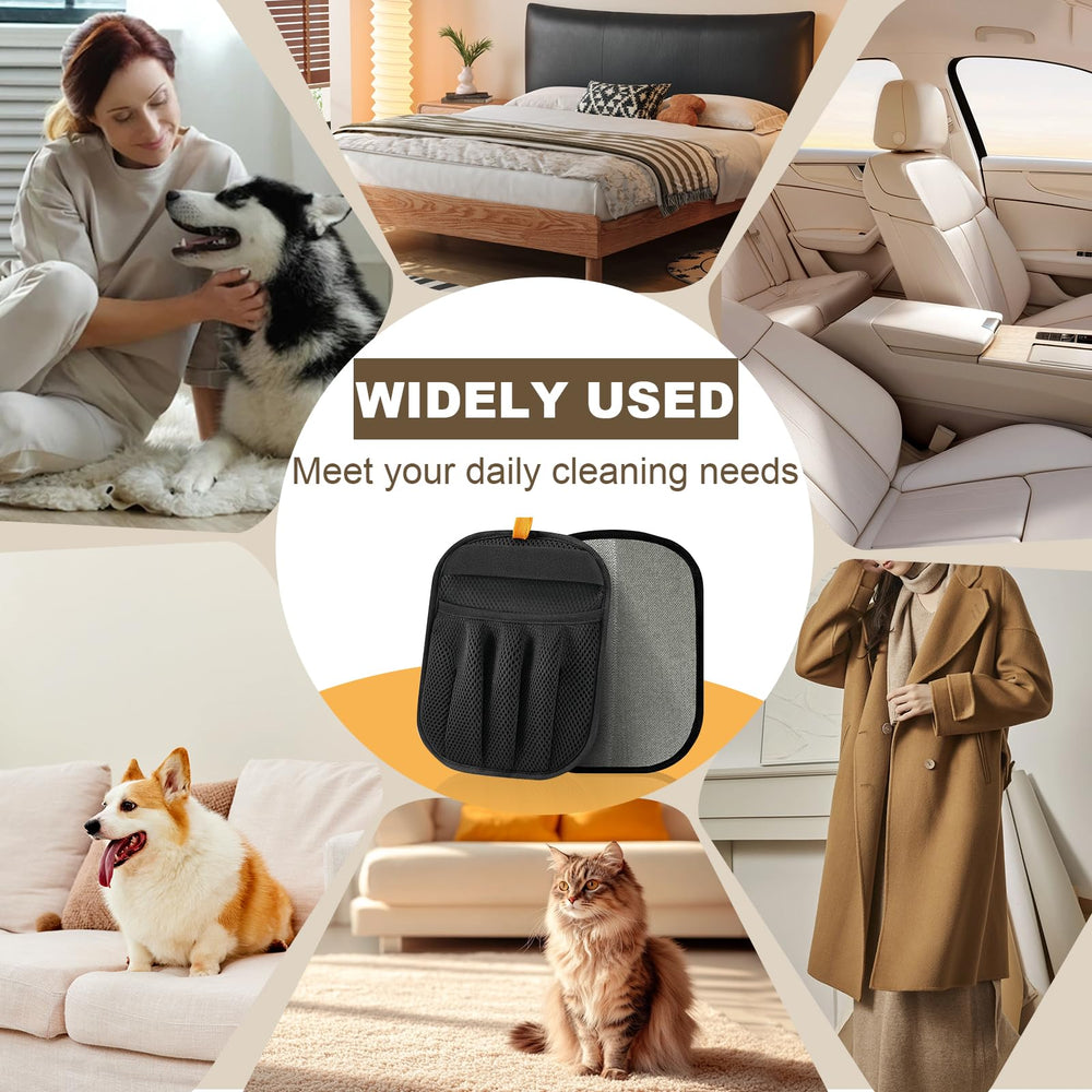 PGID glove use on fabrics to lift pet hair effectively.