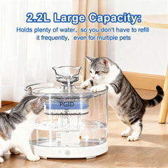PGID plastic water tank with 5-layer filtration keeps water clean and easy to refresh.