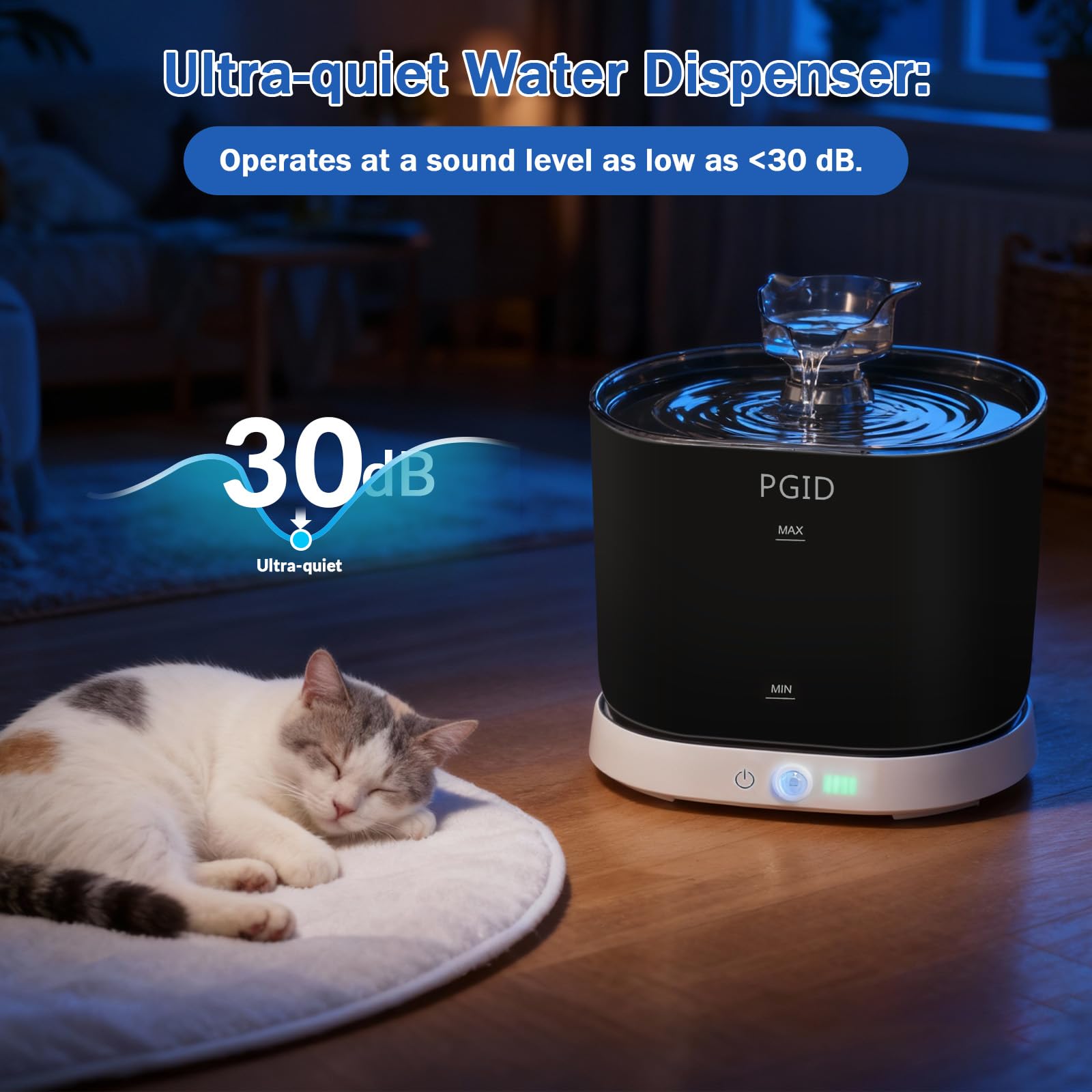PGID plastic water tank with filter for safe, hygienic sipping.