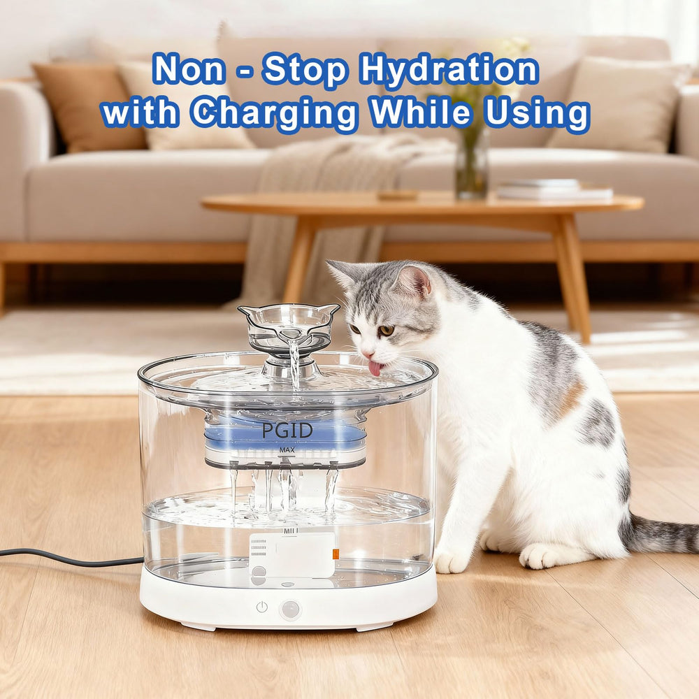 PGID whisper-quiet pump operates at 25 dB for a peaceful home environment.