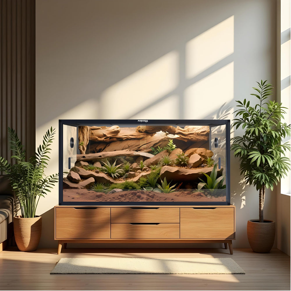 Phailozoo 120 gallon enclosure works with heat lamps humidifiers and misters