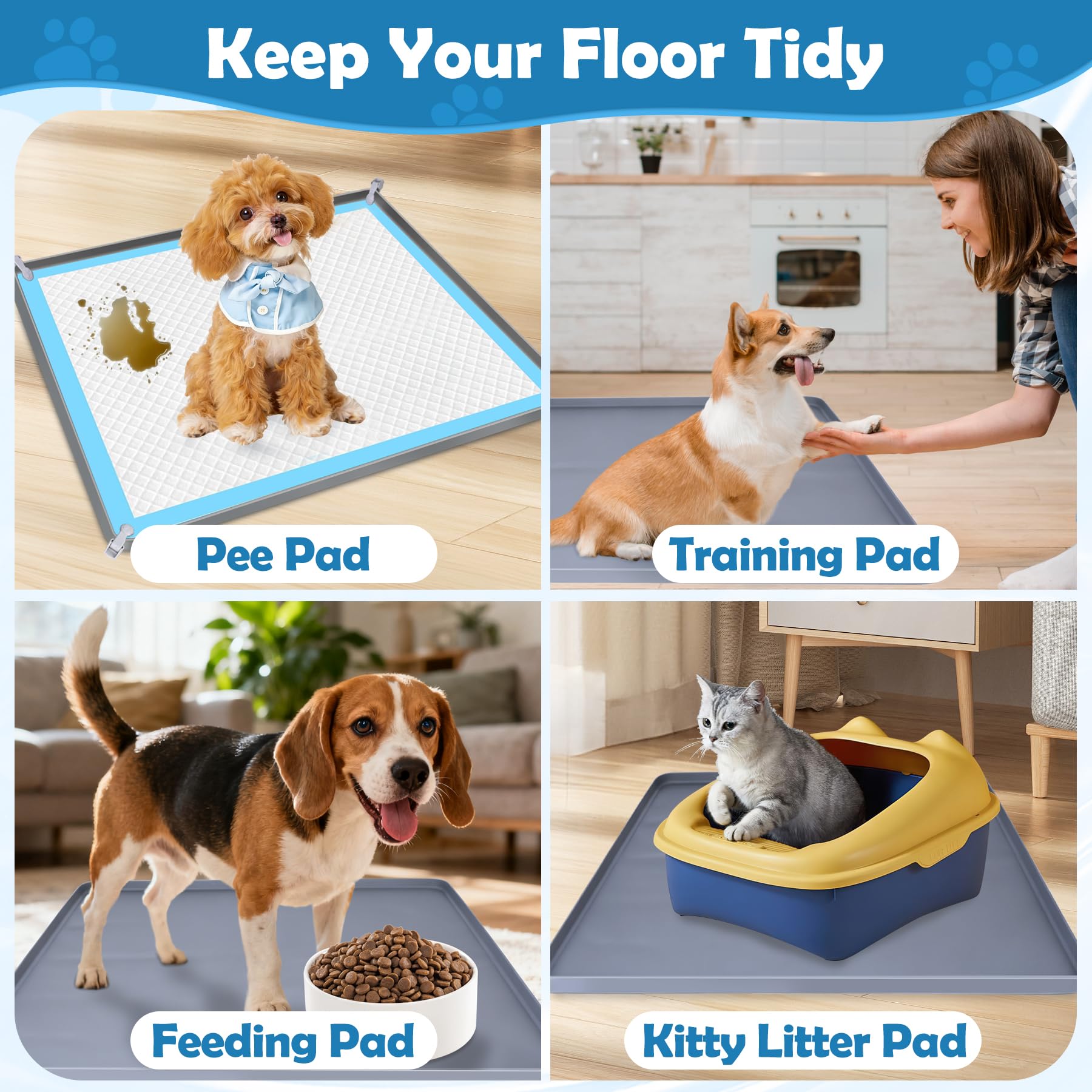 Phepetroll wide-application pad tray fits standard pads and doubles as a mat.