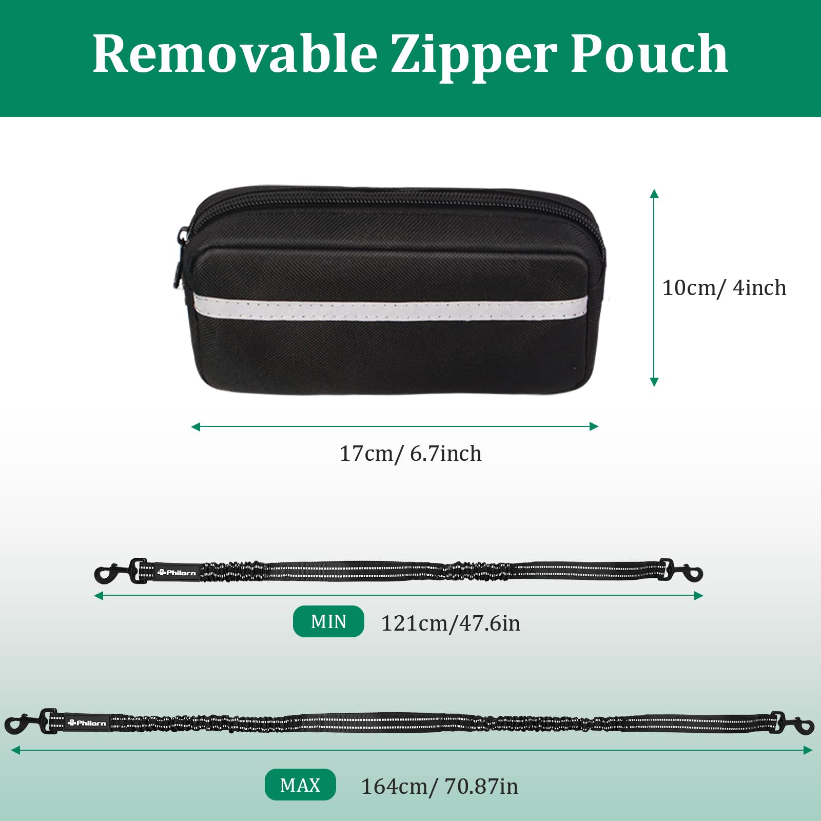 Philorn adjustable waist belt supports comfortable two-dog walks with customizable fit