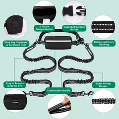 Philorn leash with dual handles offers quick guidance away from hazards