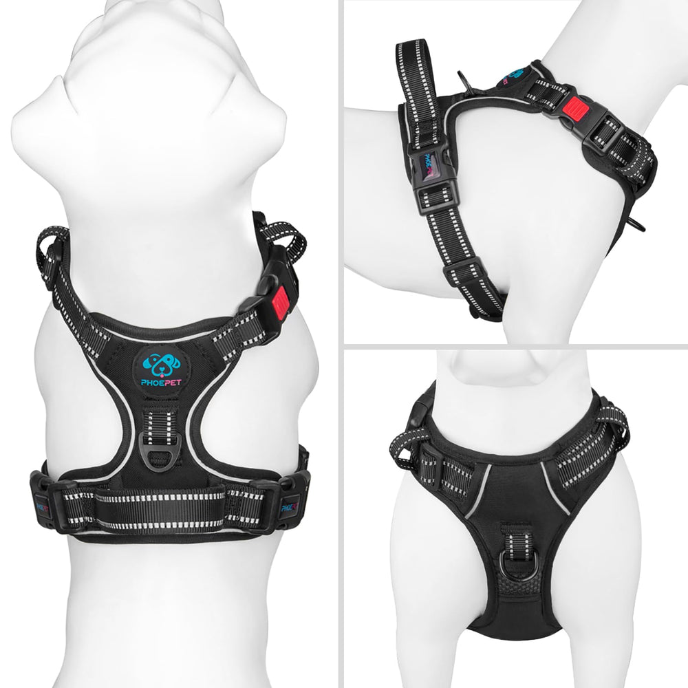 PHOEPET Easy-on-off three-buckle design makes fitting fast and simple.