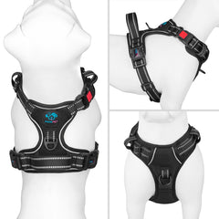 PHOEPET Easy-on-off three-buckle design makes fitting fast and simple.