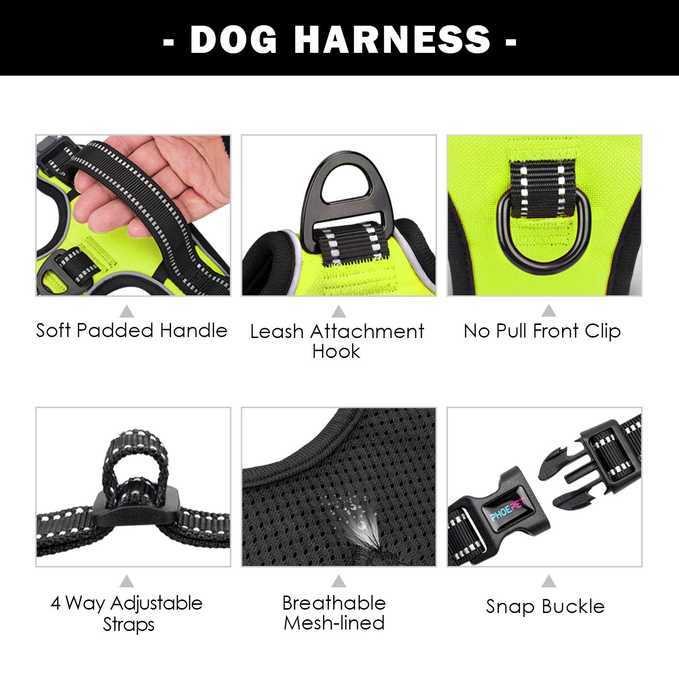 PHOEPET Back handle provides gentle control on close guidance.