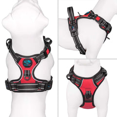 PHOEPET No Pull Harness back handle for easy car loading.