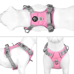 PHOEPET No Pull Harness features reflective material for night visibility.
