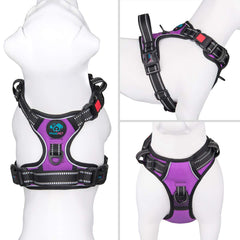 PHOEPET nopull harness back handle in purple XS for control