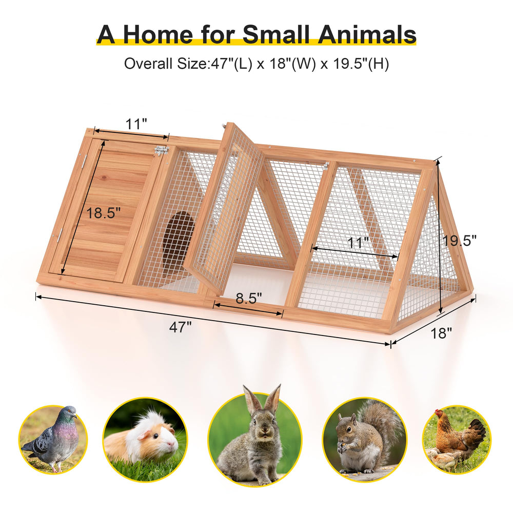 Phonjoroo Poultry Hutch ventilated mesh keeps air flowing for comfort