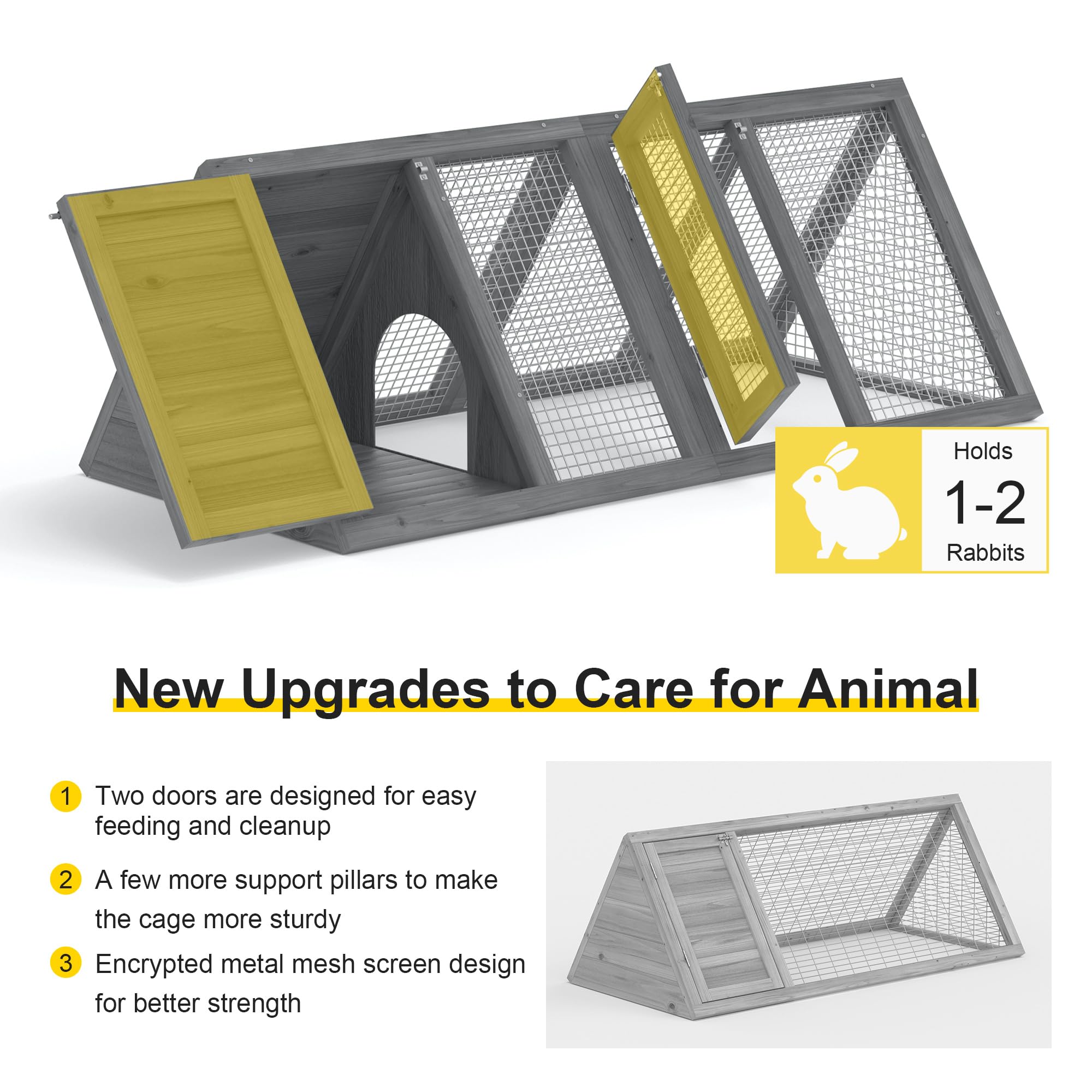 Phonjoroo small animal enclosure wooden frame cozy safe habitat