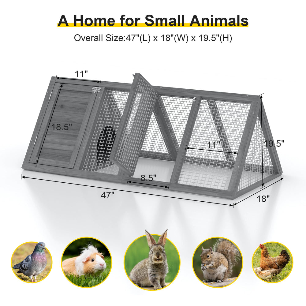 Phonjoroo ventilated wire poultry hutch provides airflow outdoors