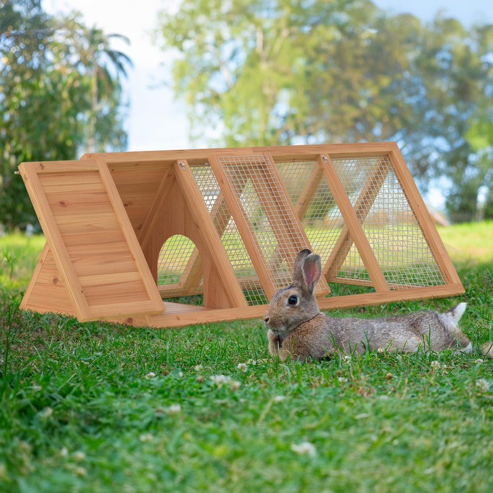 Phonjoroo Wooden pet hutch waterproof coating protects against rain