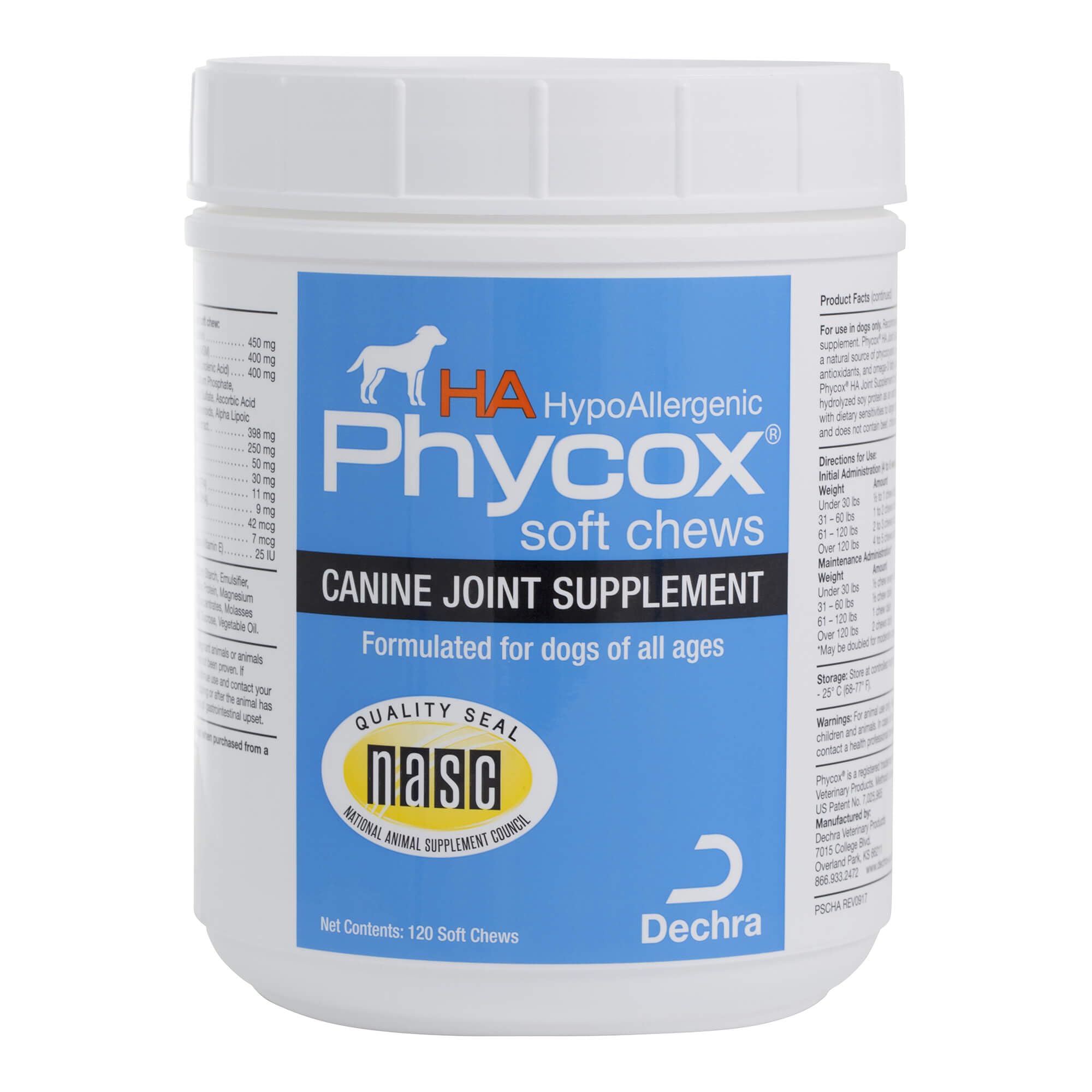 PhyCox HA soft chews bottle for dogs supports daily joint comfort