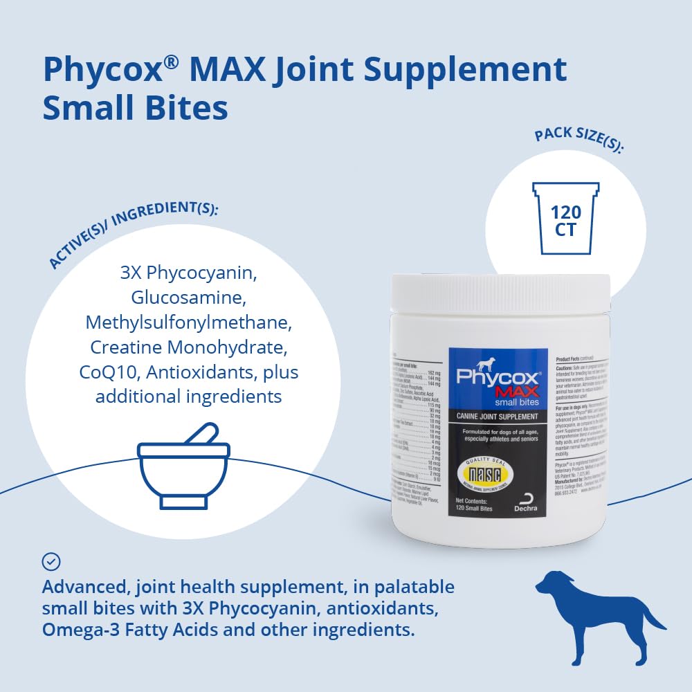 Phycox MAX small bites close-up showing texture for easy serving