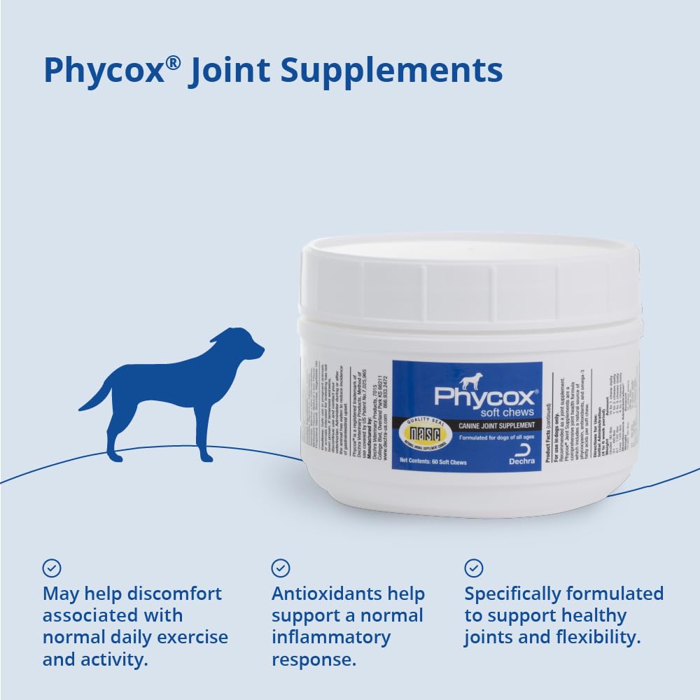 PhyCox phycocyanin and omega-3 blend supports daily joint wellness.