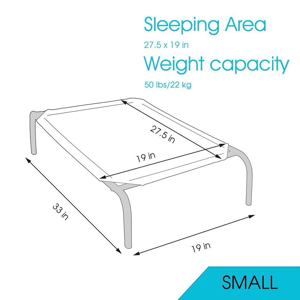 PHYEX raised pet cot suitable for indoor and outdoor use