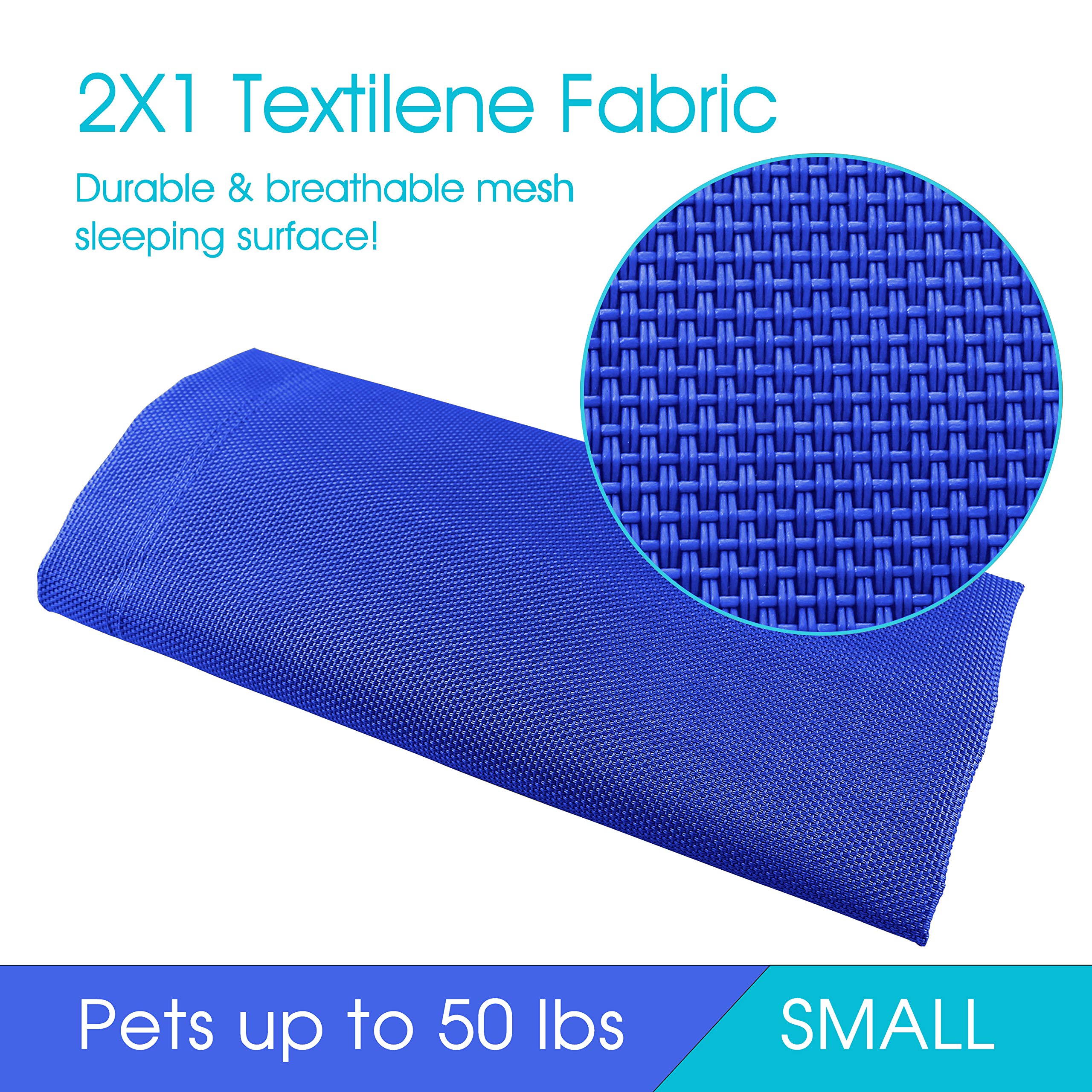 PHYEX raised pet cot's non-slip design keeps it in place