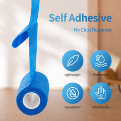 PHYTOP cohesive wrap 12-pack blue rolls shown for multi-use athletic support