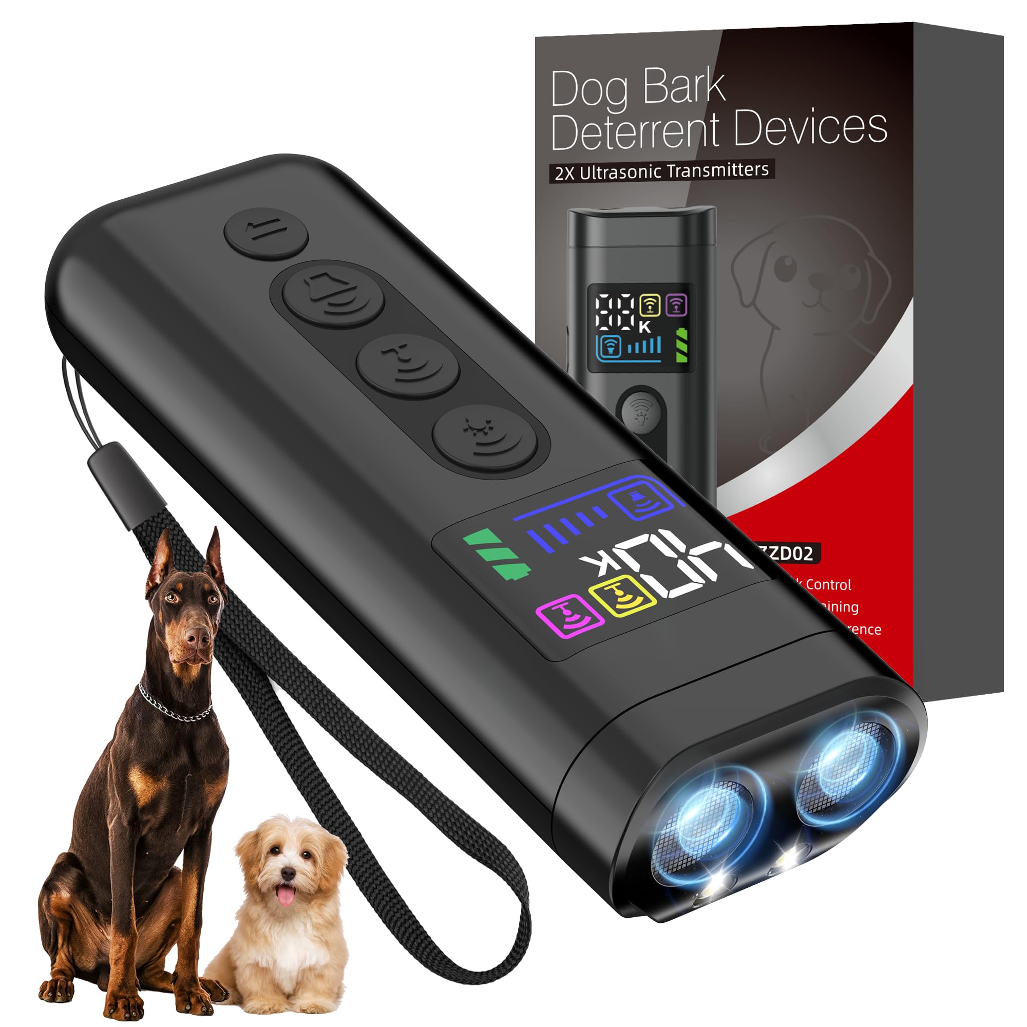 Phzibor dog bark deterrent with color display for quick training feedback