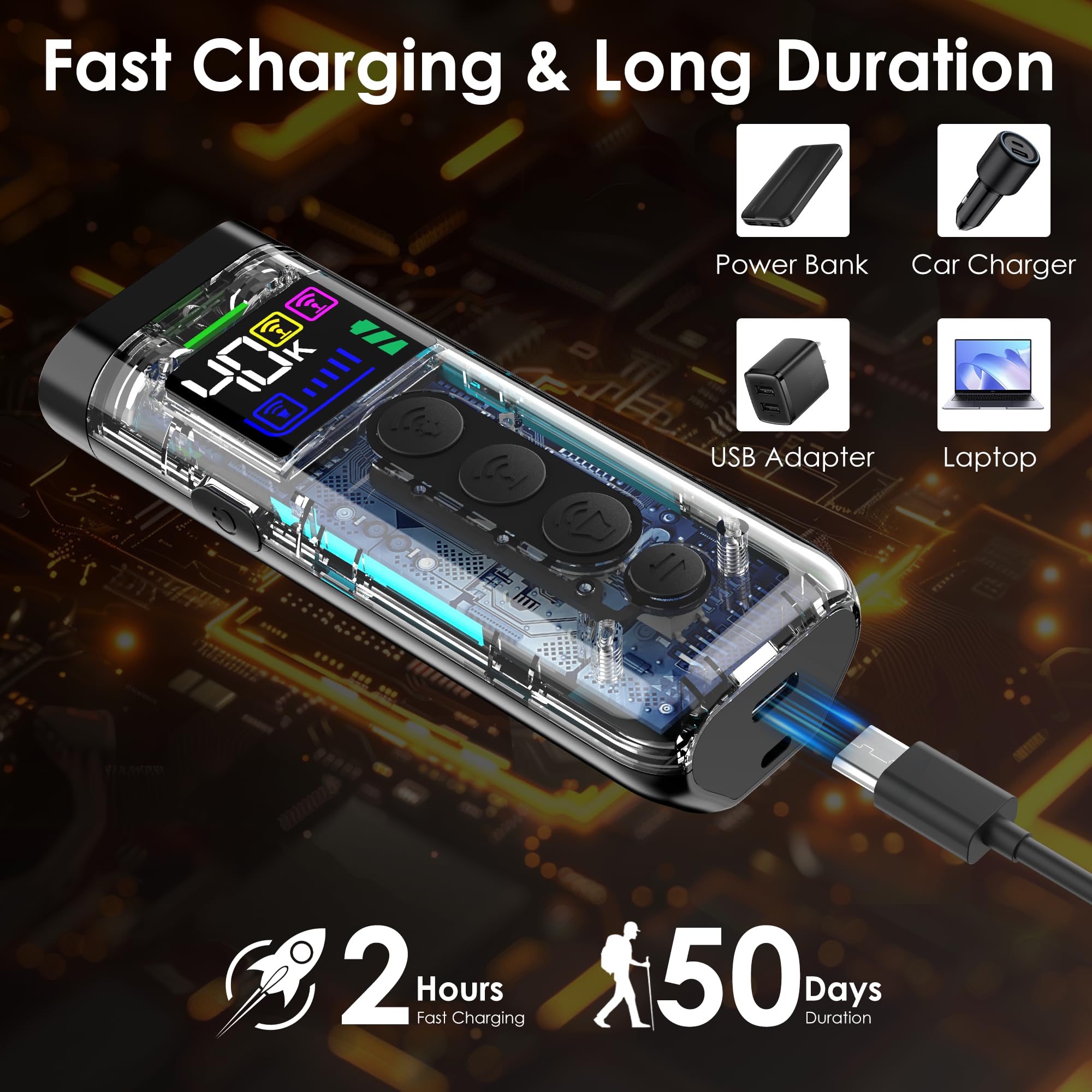 Phzibor fast Type C charging supports extended training sessions