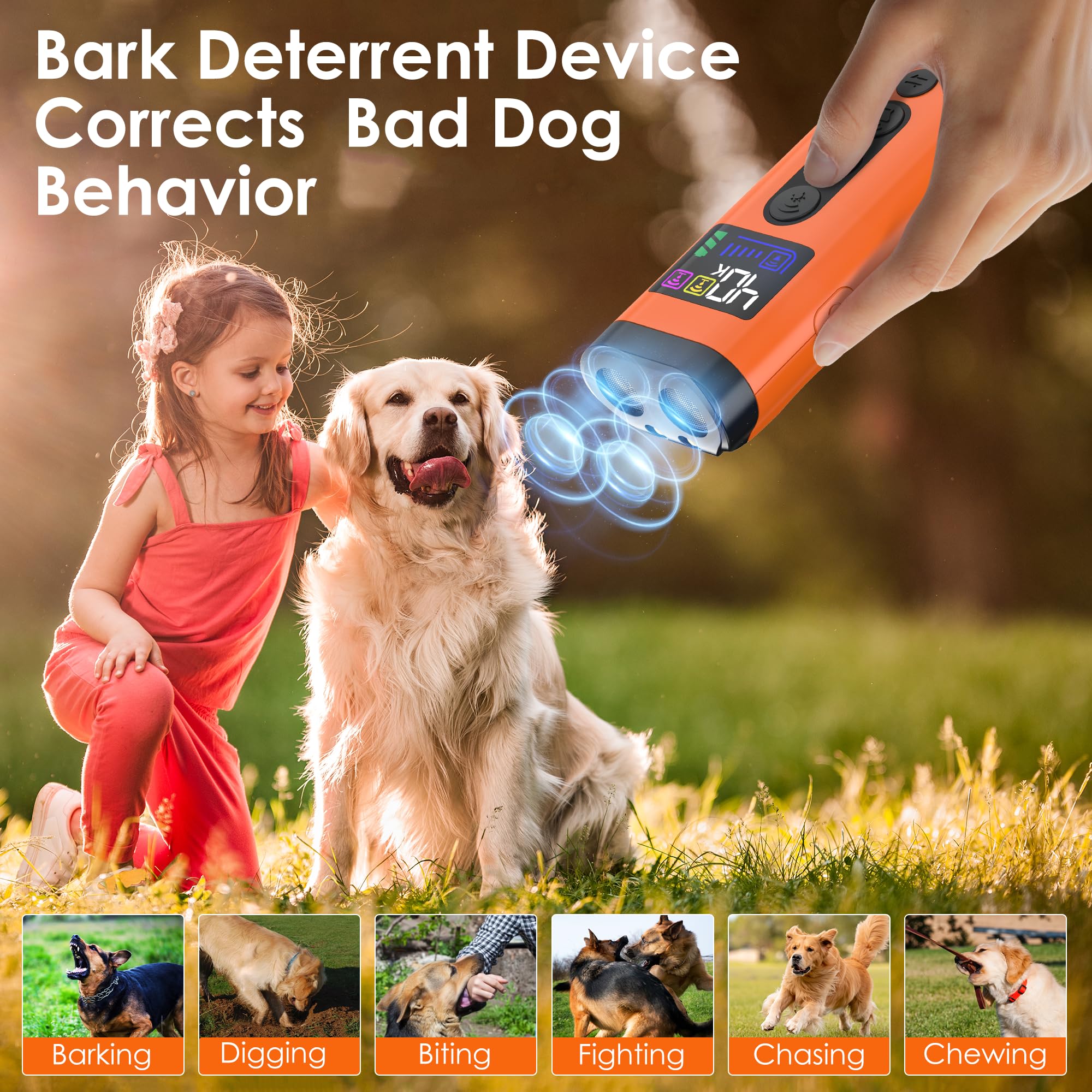 Phzibor canine-exclusive frequency bands beyond human hearing for safe use.
