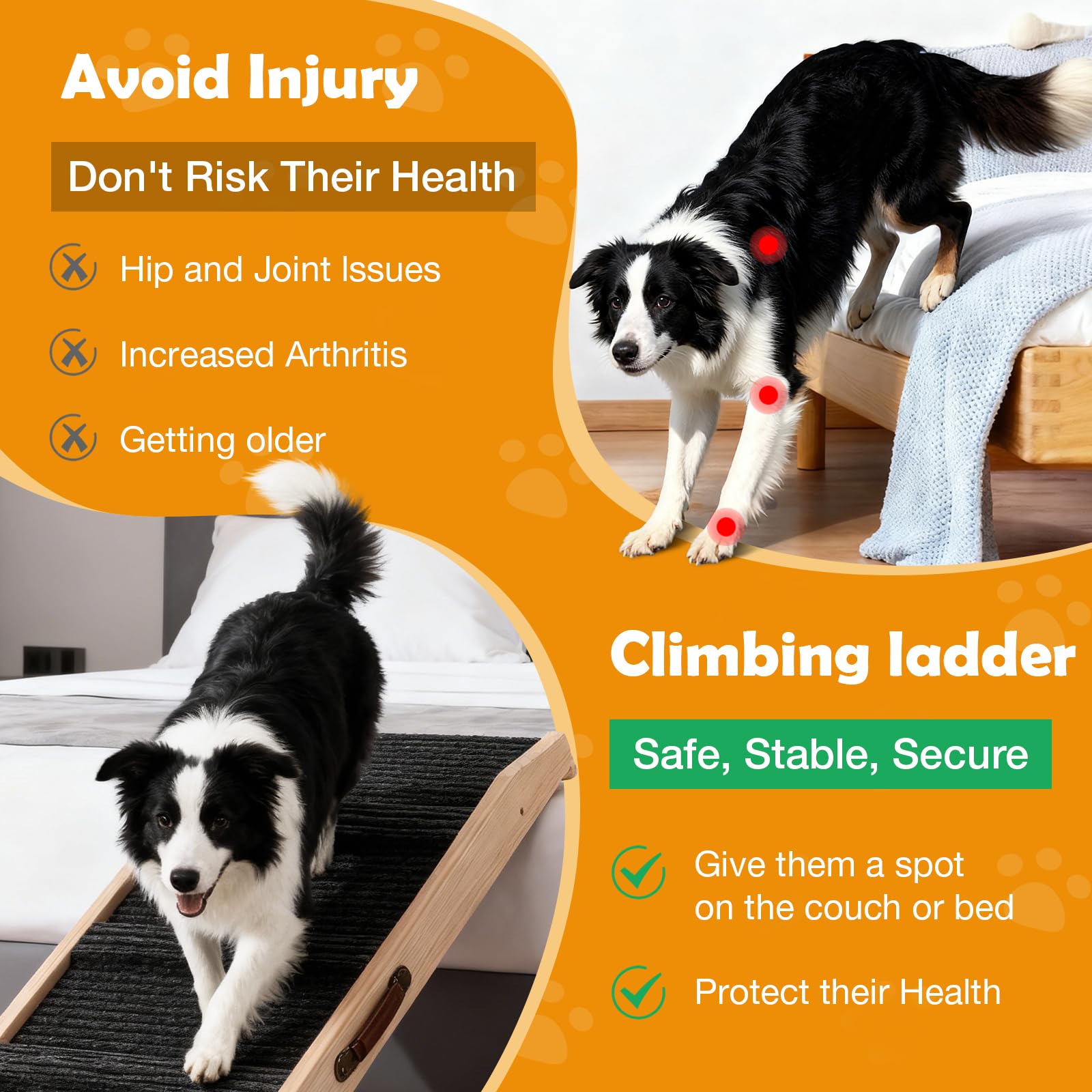 PiChongspace foldable dog ramp for easy storage and portability