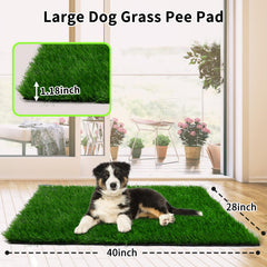 PICK FOR LIFE absorbent astro turf with drainage holes keeps paws clean and dry.