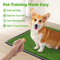 PICK FOR LIFE artificial grass with tray highlights easy mess-free cleanup