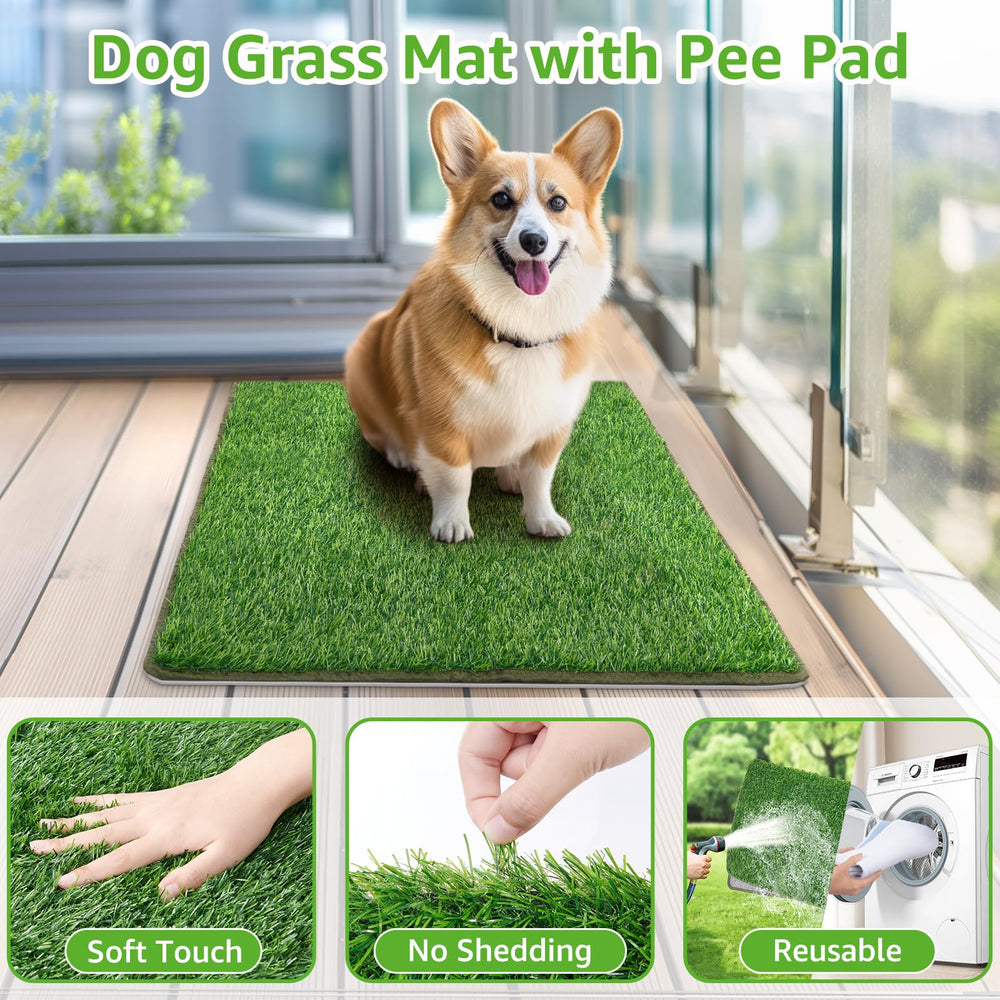 PICK FOR LIFE dog grass mat buckle design secures pads.