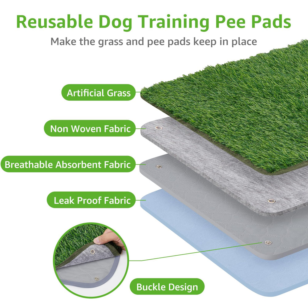 PICK FOR LIFE potty mat being rinsed for easy cleaning.