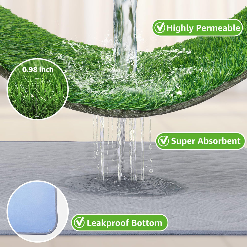 PICK FOR LIFE grass pad close-up shows drainage and texture.