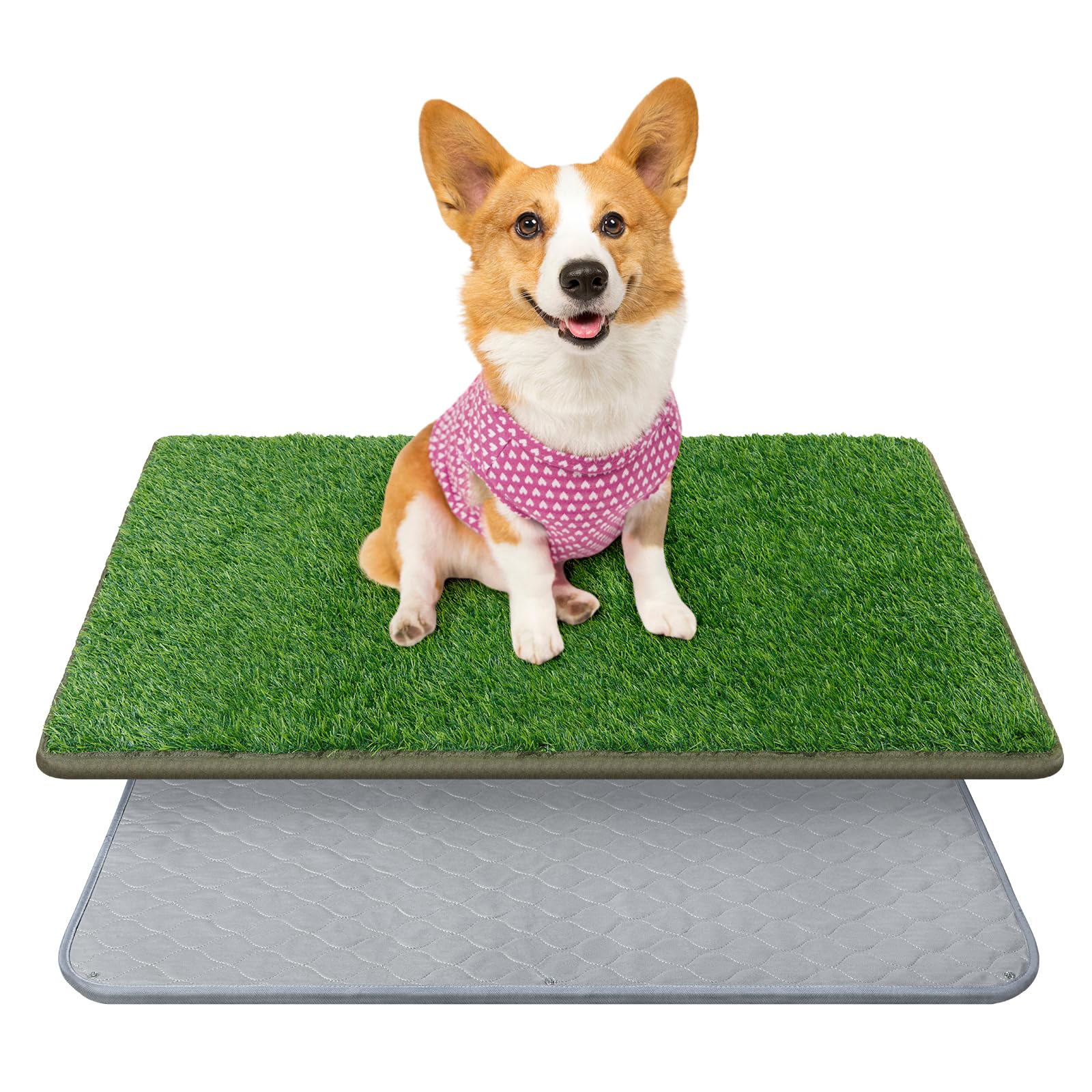 PICK FOR LIFE dog grass mat front view for potty training.