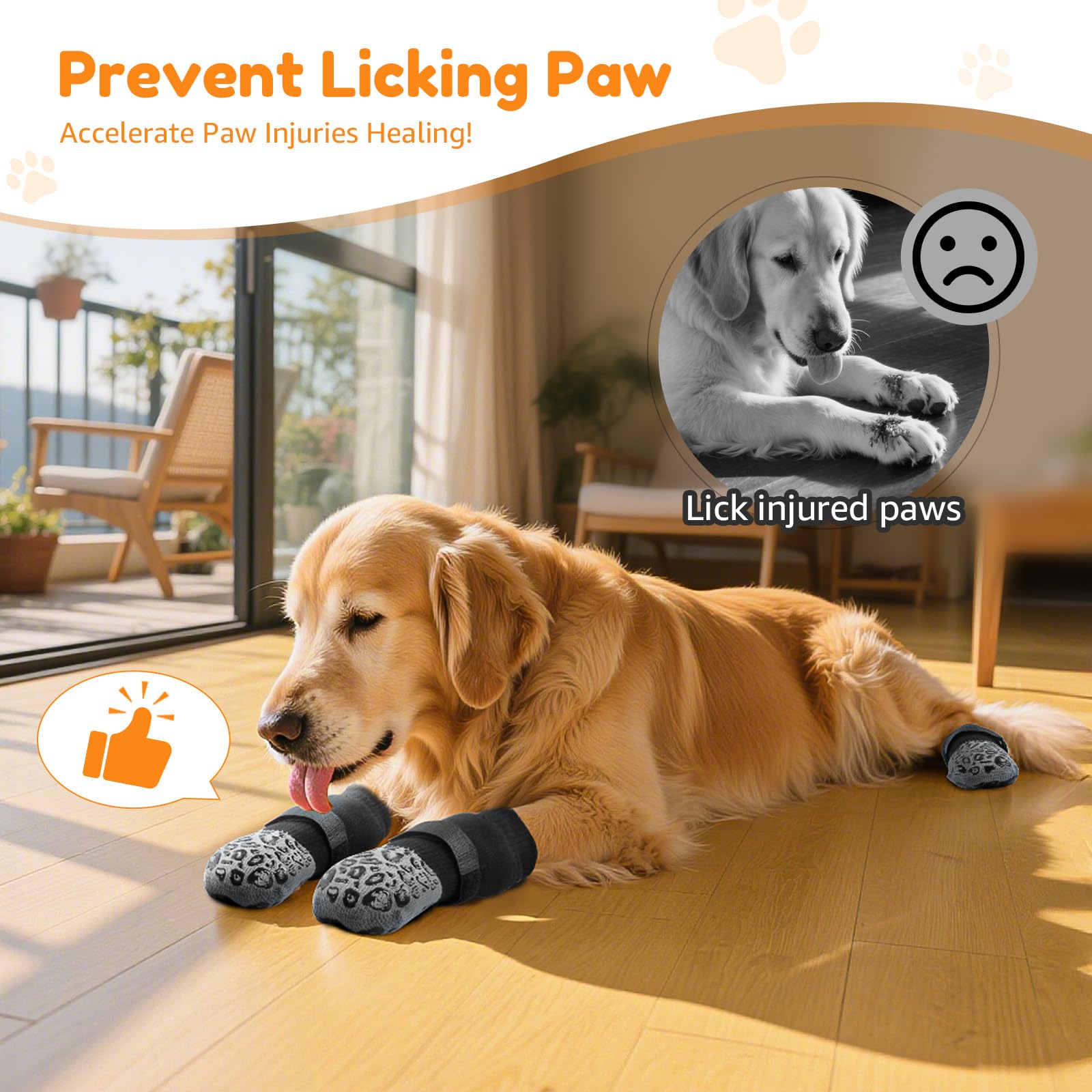 Paw protection helps cover irritated paws while dogs stay on the move.