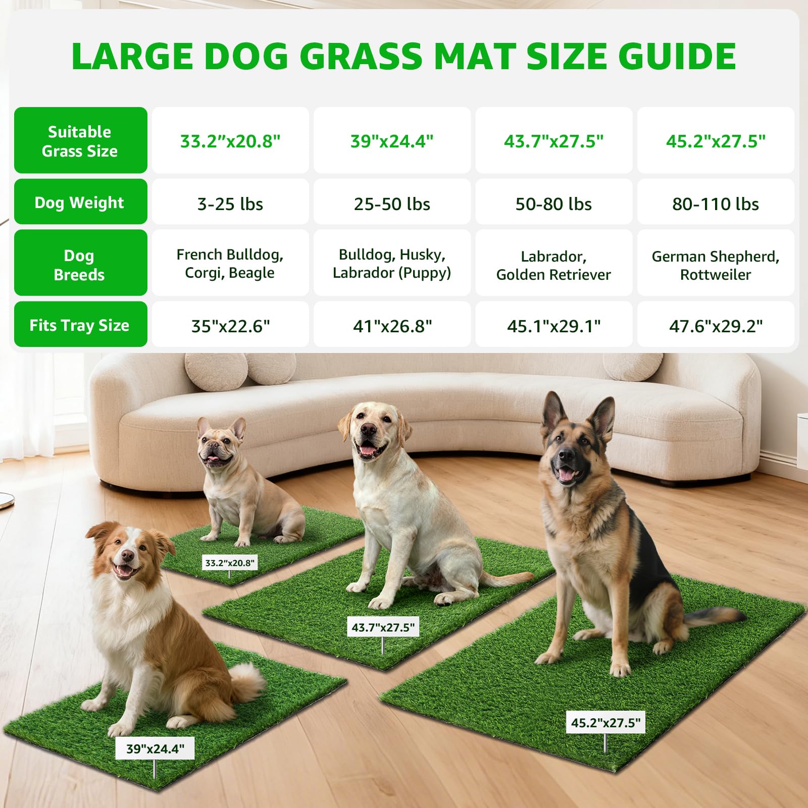 PICK FOR LIFE grass pad on balcony for convenient indoor potty
