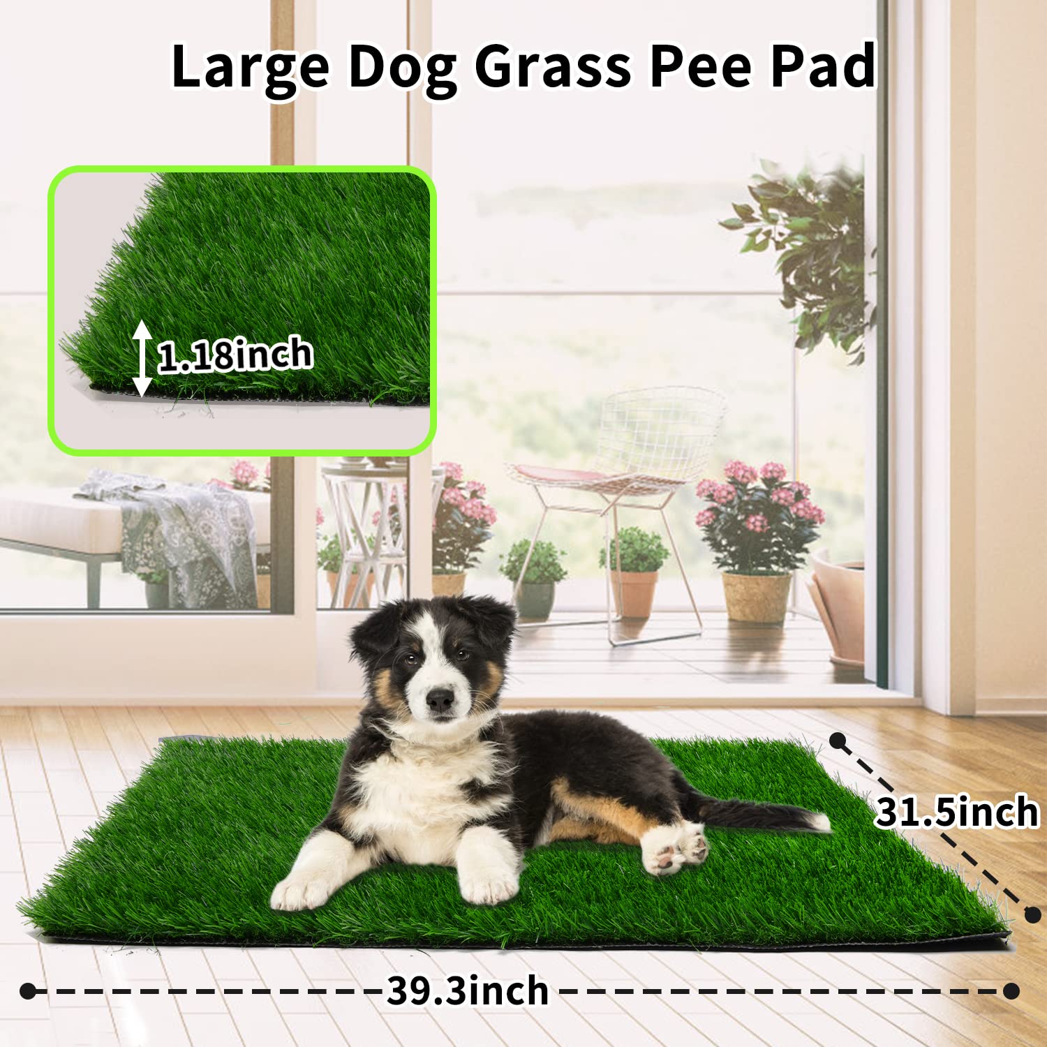 PICK FOR LIFE grass pad drainage holes close-up highlighting fast drainage.