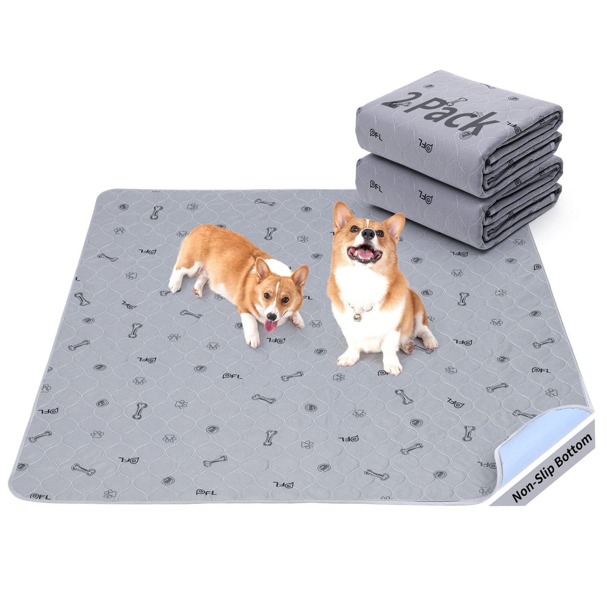 PICK FOR LIFE bone-print puppy pad offers quick absorption for accidents